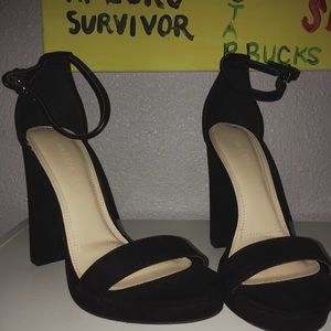 Black Velvet Heels